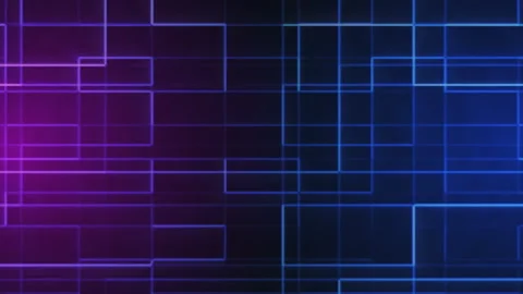Stylish Virtual Electronic Background, Abstract Grid Inside Cyberspace Stock Footage 147133188