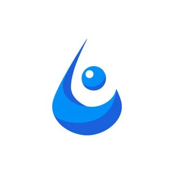 Stylish Water Drop Stock Illustration