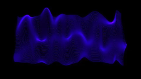 Stylish wave blue background. Beautiful Blue Wave Technology background loop Video stock 317440879