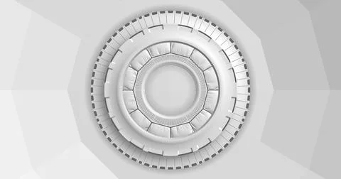 Stylish white circle with black lines creating a unique pattern. Can become.. Stock Illustration