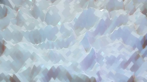 Stylish white creative abstract low poly background in 4k. Abstract waves move Video stock 136470525