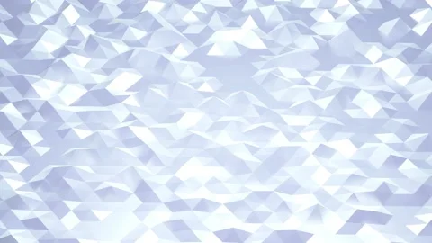 Stylish white creative abstract low poly background in 4k. Abstract waves move Video stock 136470637