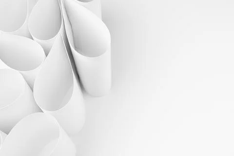 Stylish white drops of paper as soft light bright vertical decorative border  Illustrazione stock