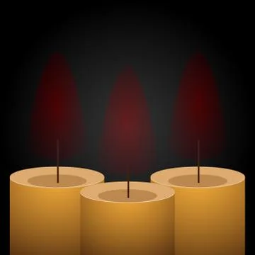 Stylish yellow candle vector design illustration isolated Stock Illustration