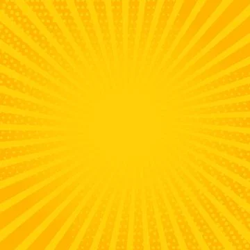 Stylish yellow comic square background with dots pattern Stock Illustration