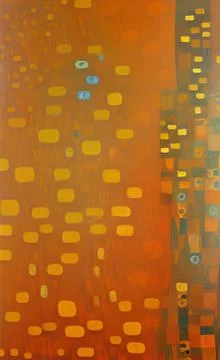 Stylish yellow gold pattern backdrop in style of Klimt Stock Illustration