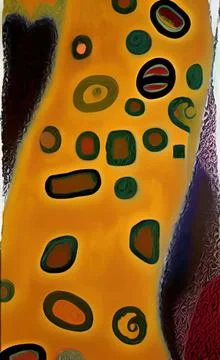 Stylish yellow gold pattern backdrop in style of Klimt Stock Illustration