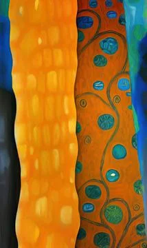 Stylish yellow gold pattern backdrop in style of Klimt Stock Illustration