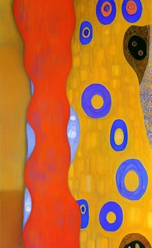 Stylish yellow gold pattern backdrop in style of Klimt Stock Illustration