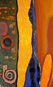 Stylish yellow gold pattern backdrop in style of Klimt Stock Illustration