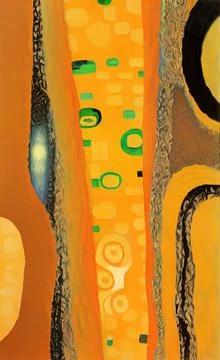 Stylish yellow gold pattern backdrop in style of Klimt Stock Illustration