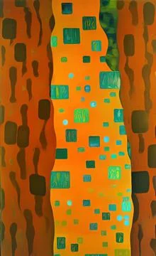 Stylish yellow gold pattern backdrop in style of Klimt Stock Illustration