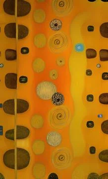 Stylish yellow gold pattern backdrop in style of Klimt Stock Illustration