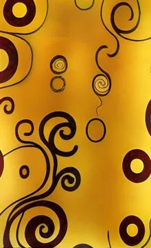 Stylish yellow gold pattern backdrop in style of Klimt Stock Illustration
