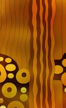 Stylish yellow gold pattern backdrop in style of Klimt Stock Illustration
