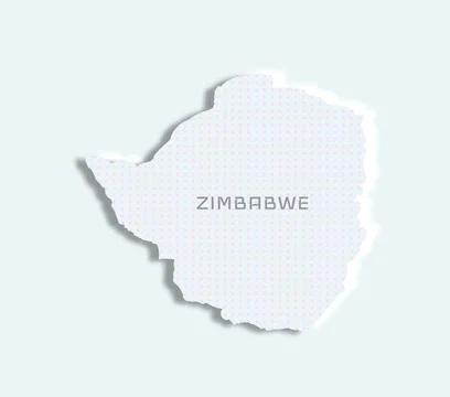 Stylish Zimbabwe map Stock Illustration