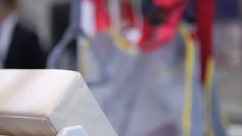 Stylishly Designed Seating Accompanied by Vibrant Background Elements to Enhance Stock Footage 288722017