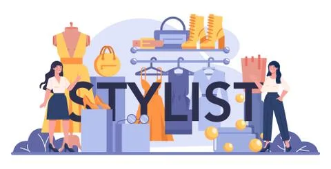 Stylist typographic header. Modern, creative job, professional Stock Illustration