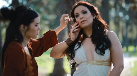 Stylist work with model Stock Footage 67622757