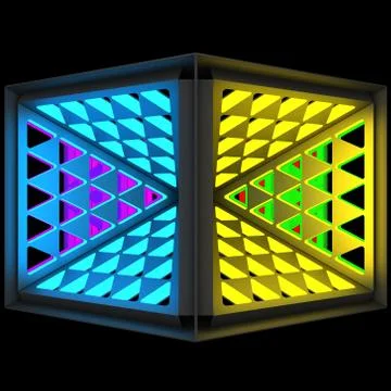 Stylistic abstract light background with a diverse geometric structure. 3D Stock Illustration