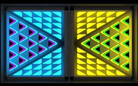 Stylistic abstract light background with a diverse geometric structure. 3D Stock Illustration