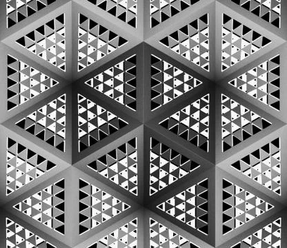 Stylistic abstract light background with a diverse geometric structure. 3D Stock Illustration