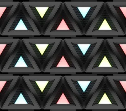 Stylistic abstract light background with a diverse geometric structure. 3D Stock Illustration
