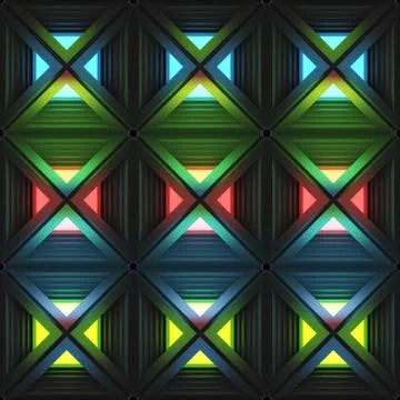 Stylistic abstract light background with a diverse geometric structure. 3D Stock Illustration