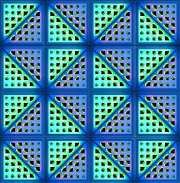 Stylistic abstract light background with a diverse geometric structure. 3D Stock Illustration