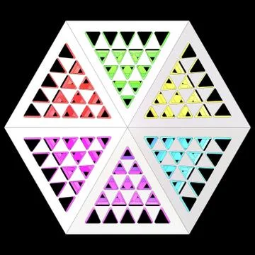 Stylistic abstract light background with a diverse geometric structure. 3D Stock Illustration