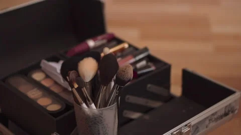 Stylist's kit for makeup at home Stock Footage 167467496