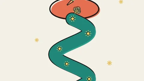 Stylized 2D Animation Of A Healthy Human Digestive System Processing Food Stock Footage 340746376