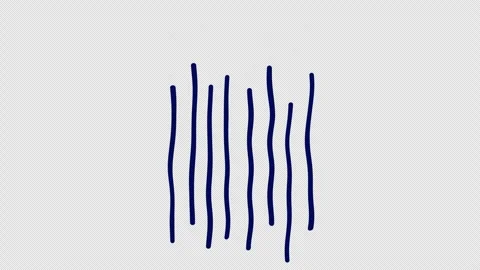 Stylized 2D Blue Vertical Lines Disappointment Reaction 4K Alpha Vídeos de archivo 337875940