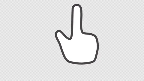 Stylized 2D Hand Cursor Tap Click Ripple Gesture 4K Loop Alpha Video stock 339162362