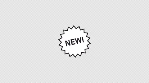 Stylized 2D New Badge Label Promotion 4K Loop Transparent Stock Footage 344023720