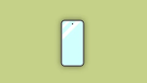 Stylized 2D Smartphone Vibrating Ringing 4K Seamless Loop Vídeos de archivo 335622275