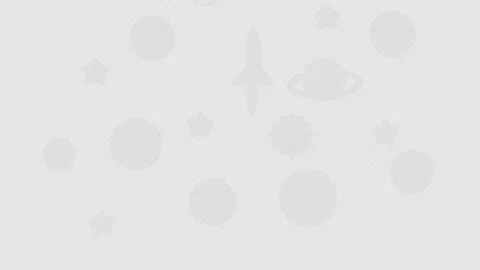 Stylized 2D Space Planets Rocket Rising 4K Loop Alpha Vidéo 337702798