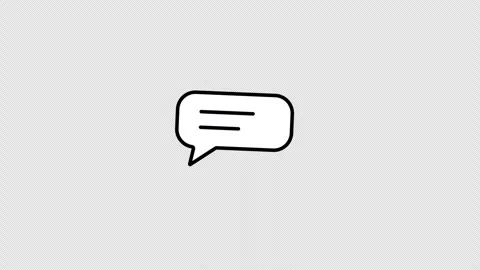 Stylized 2D Speech Bubble Text Message Typing 4K Loop Alpha Stock Footage 343693725
