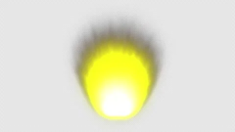Stylized 2D Yellow Energy Aura Force Field 4K Seamless Loop Alpha Video stock 334092945