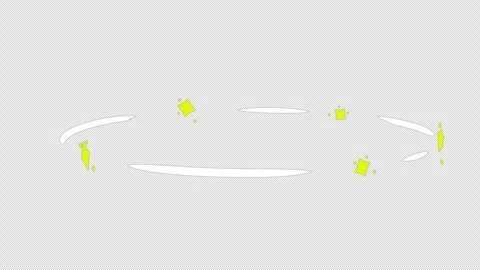 Stylized 2D Yellow Star Dizzy Confused Reaction 4K Alpha Stock Footage 338064176
