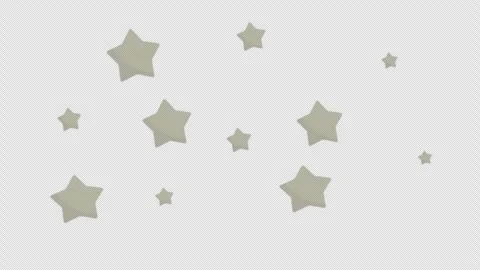 Stylized 2D Yellow Star Shapes Rising 4K Loop Transparent Vídeos de archivo 337702499