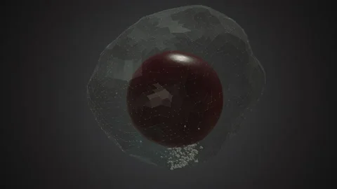 Stylized 3D animation of cellular invasion Stock Footage 150361540