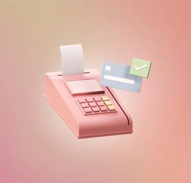 Stylized 3d icon object - calculator Stock Illustration