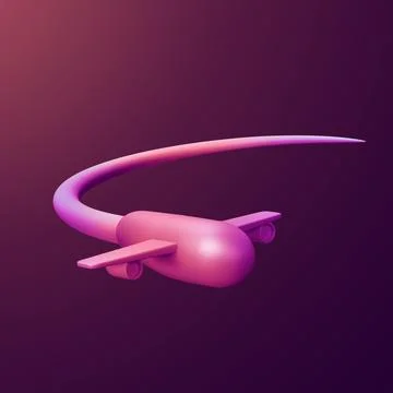 Stylized 3d icon object - rocket, Not gen Ai Stock Illustration