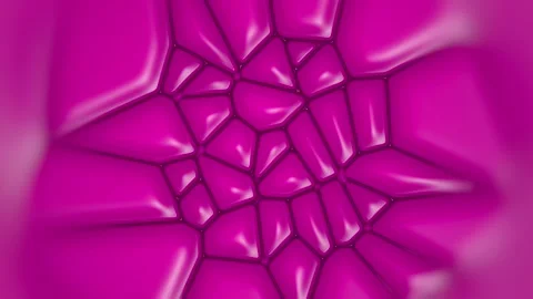 Stylized 3d rendering loop animation of pink organic cells in motion 4K Stock Footage 283327696