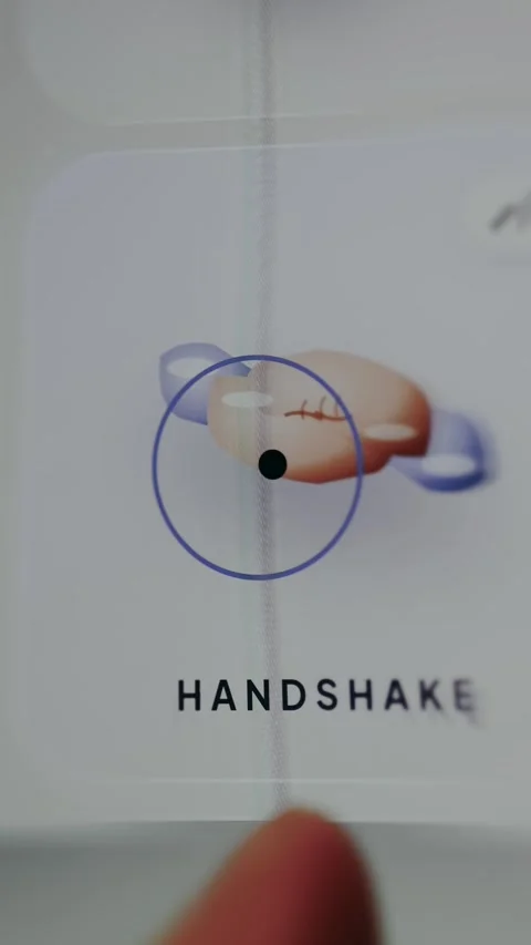 Stylized 3D representation of a handshake Stock Footage 334939559
