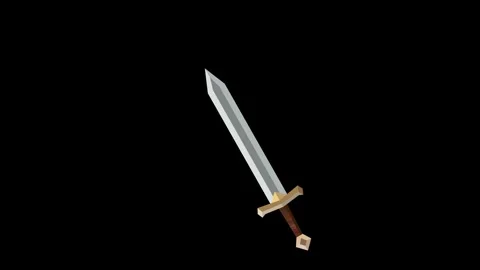 Stylized 3D Sword Swing Slash Shockwave 4K Seamless Loop Stock-Footage 338384973