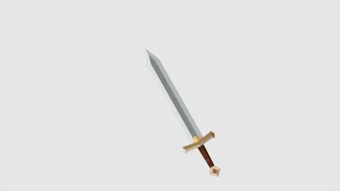 Stylized 3D Sword Swing Slash Shockwave 4K Loop Alpha Stock Footage 338434741