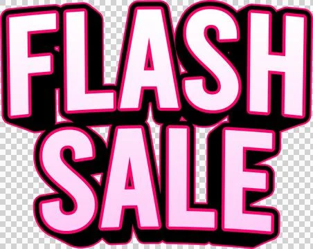 Stylized 3D typographic label featuring the text FLASH SALE in white with p.. Stock Illustration
