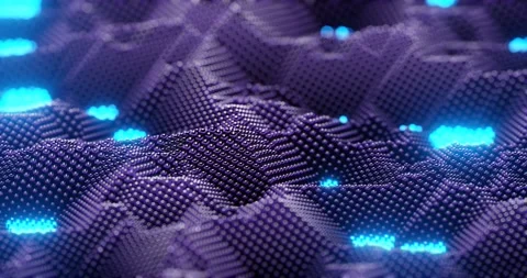 Stylized 3D voxel cubes. wavy purple liquid looping background animation Vidéo 168187132